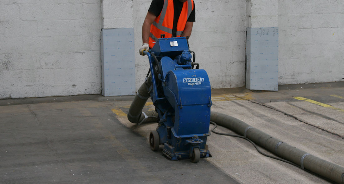 floor grinding machine for preparation of concrete floor