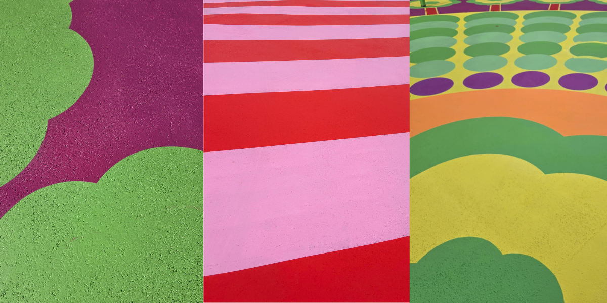 Image Swatched of the Floor Mural Using Polycote's Epoxy Paint System